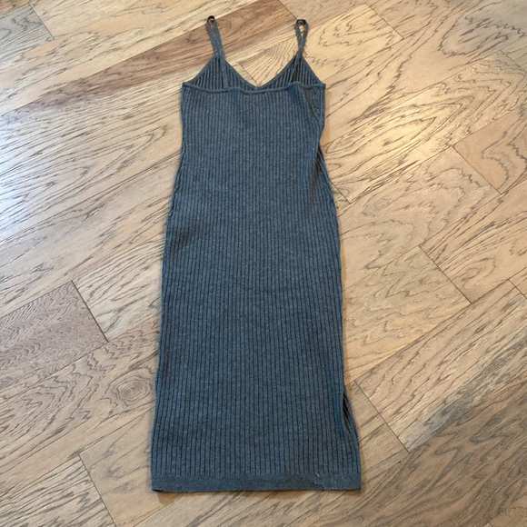 7 For All Mankind Gray Midi Dress - Picture 2 of 4